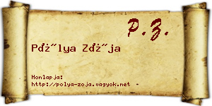 Pólya Zója névjegykártya